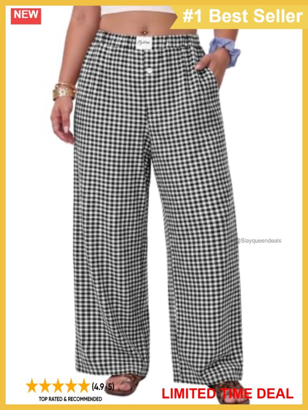 Plus Size Wide Leg Palazzo Lounge Pants High Waist Pajama Bottoms